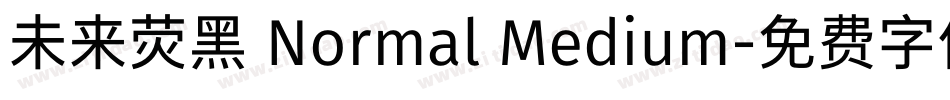 未来荧黑 Normal Medium字体转换